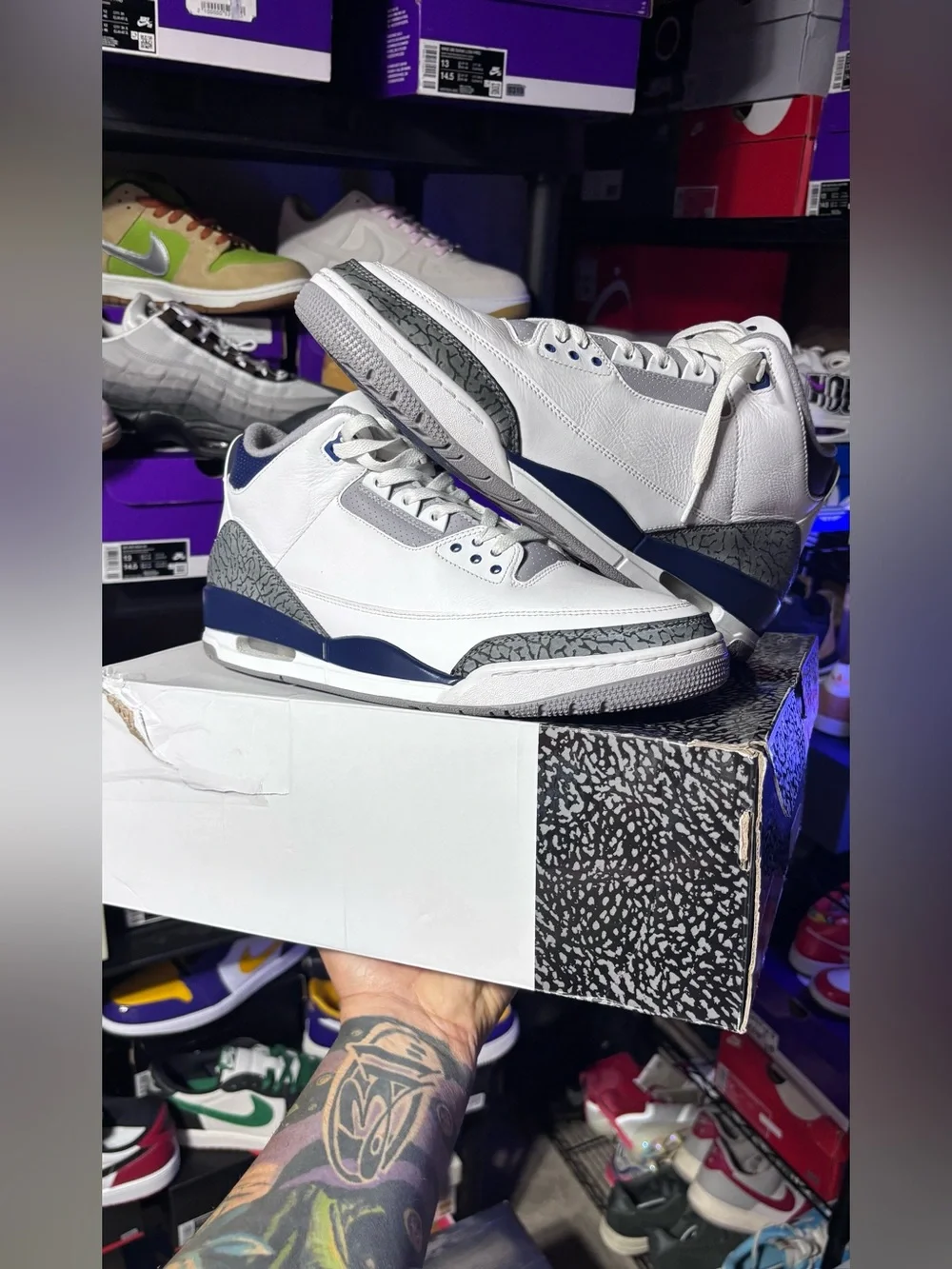 AIR JORDAN 3 Retro “MIDNIGHT NAVY” -13M
